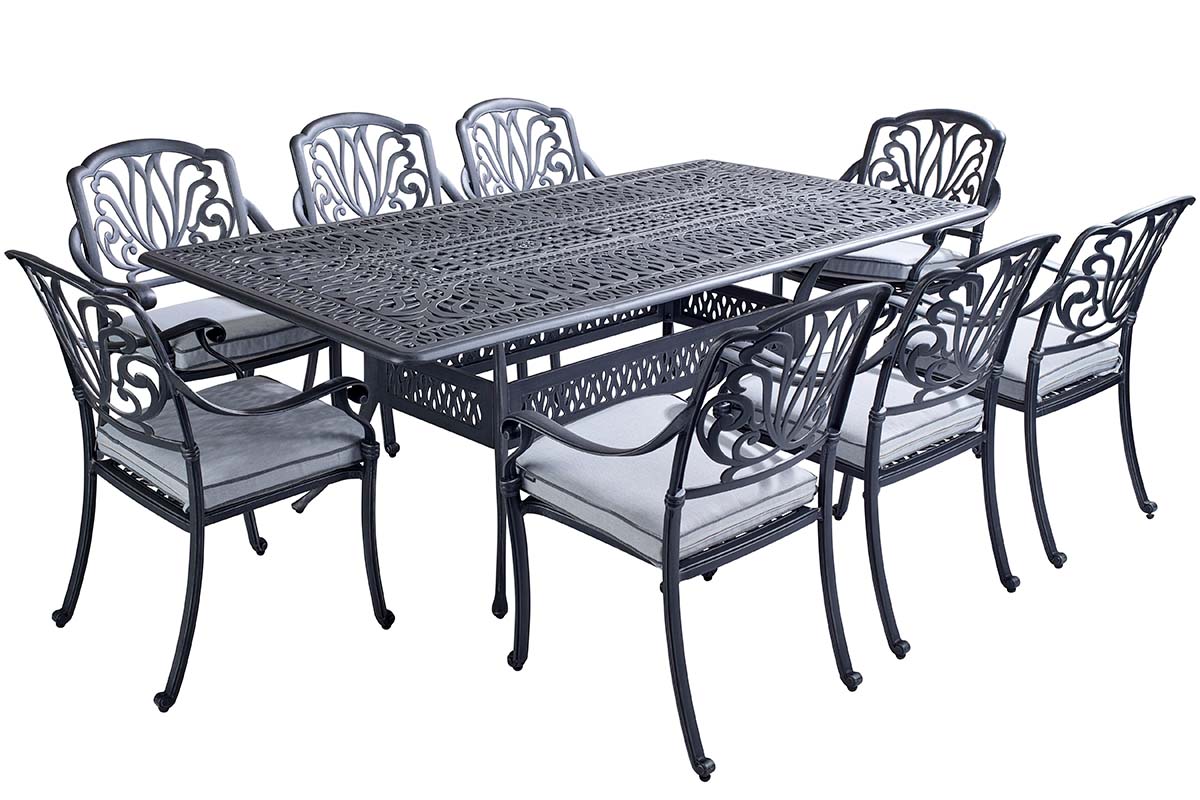 Amalfi 8 Seat Rectangular Dining Set