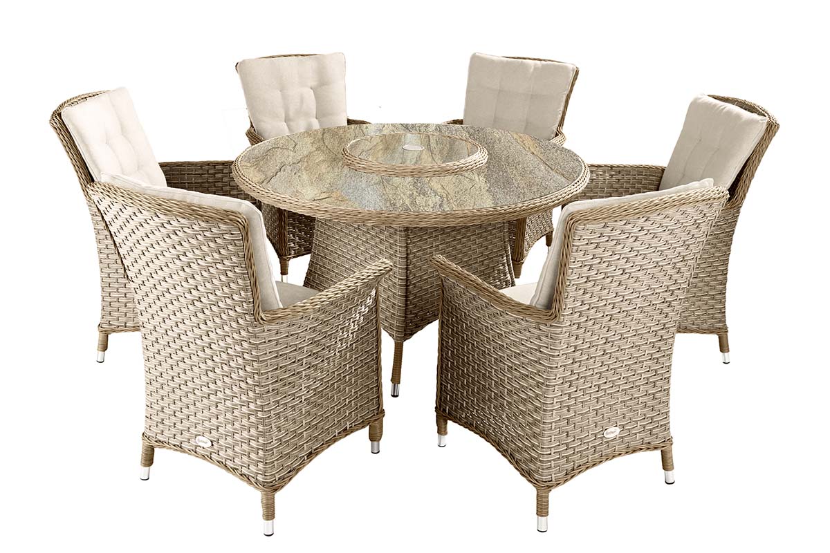 Heritage 6 Seat Round Dining Set